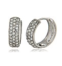 9ct White Gold 16mm Pave Set CZ