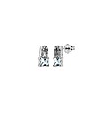 9ct White Gold Aquamarine Diamond Studs