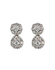 9CT WHITE GOLD DOUBLE DIAMOND CLUSTER