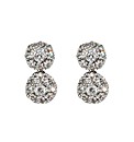 9CT WHITE GOLD DOUBLE DIAMOND CLUSTER