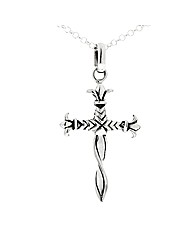 Silver Fancy Twist Dagger Pendant