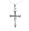 Silver Fancy Twist Dagger Pendant