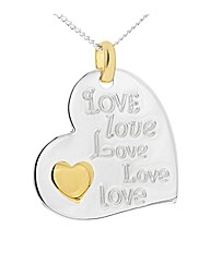 Silver Heart Message Pendant