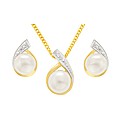 Gold Plated Pearl Jewellery Set