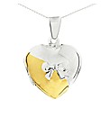 Silver Heart Shaped Locket with bow