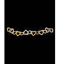 Gold Plated Heart Link Bracelet
