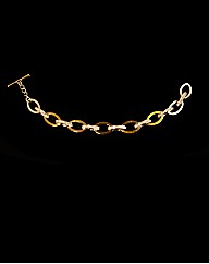 Gold Plated Oval Link Bracelet