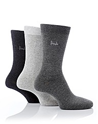 Pringle 3 Pack Plain Cotton Lycra Socks