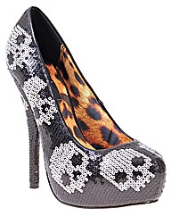 Iron Fist Digiskull Sequin Platform Shoe