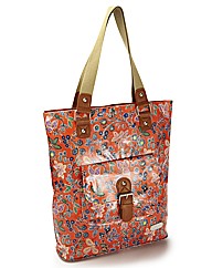 Kangol Orange Floral Print Shopper