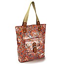 Kangol Orange Floral Print Shopper