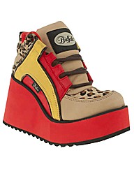 Buffalo Sporty Leopard Wedge