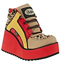 Buffalo Sporty Leopard Wedge