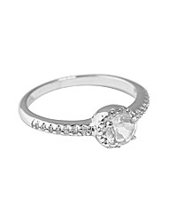 9ct WG Diamond and Topaz Ring
