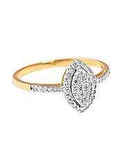 9ct YG 0.25ct Marquise Shaped Ring