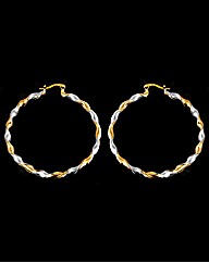 Two Tone Twist Earrings