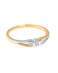 9ct Yellow Gold 0.10ct Diamond Ring