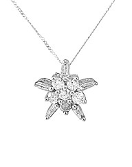 9ct WG 0.50ct Diamond Cluster Pendant