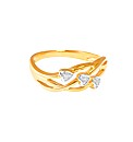 9ct Yellow Gold Triple Heart Ring
