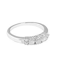 9ct White Gold Five Stone Diamond Ring