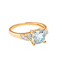 9ct Yellow Gold Diamond & BT Ring