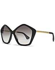 MIU MIU Pentagon Black Gold Sunglasses
