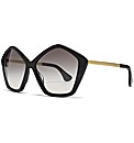 MIU MIU Pentagon Black Gold Sunglasses