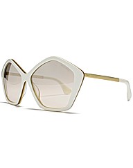MIU MIU Pentagon Black Gold Sunglasses