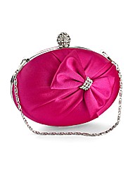 Lili Bou oval clutch with bow design