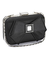 Lili Bou satin box clutch