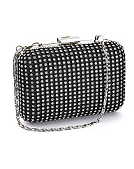 Lili Bou satin diamante box clutch