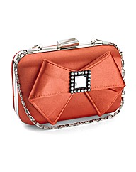 Lili Bou satin box clutch