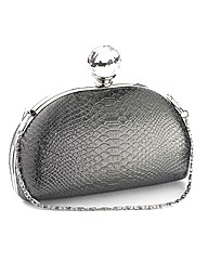 Lili Bou snakeskin effect clutch