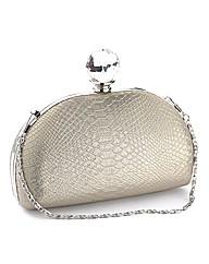 Lili Bou snakeskin effect clutch
