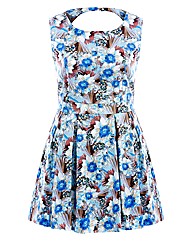 Koko Cut Out Back Floral Print Dress