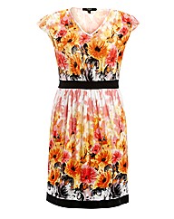Koko Floral Border Print Dress