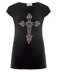 Praslin Crucifix Stud T-Shirt