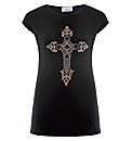 Praslin Crucifix Stud T-Shirt