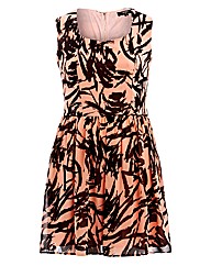 Koko Zip Back Printed Skater Dress