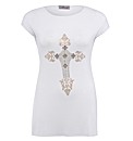 Praslin Crucifix Stud T-Shirt
