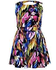 Koko Cut Out Back Print Dress