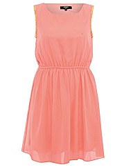 Koko Chain Arm Chiffon Dress