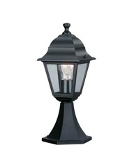 Venizio Black Outdoor Light Pedestal