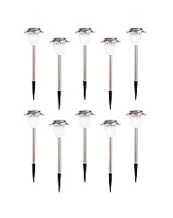 Steel Solar Lights - 10 Pack