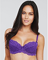 Just Peachy Lace Padded Balconette Bra