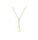 9ct Two Open Drop Heart Necklace