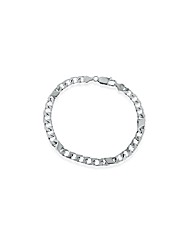 Sterling Silver 4 Bar and Curb Bracelet