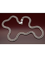 Sterling Silver 2oz Dia Cut Curb Chain