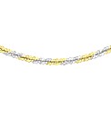 9ct Gold Two Tone Criss Cross Chain