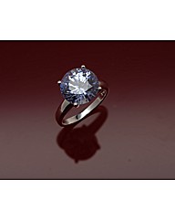 Sterling Silver Round Lavender cz Ring